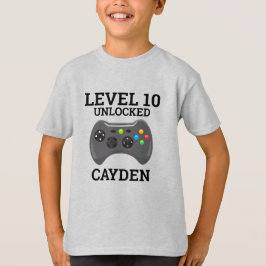 T-shirt voor verjaardag videogame level up control