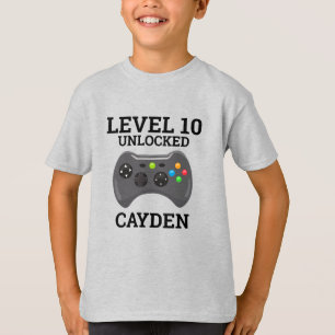 T-shirt voor verjaardag videogame level up control