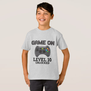 T-shirt voor verjaardag videogame level up control