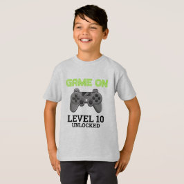 T-shirt voor verjaardag videogame level up control