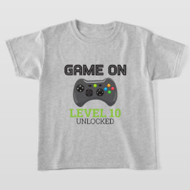 T-shirt voor verjaardag videogame level up control