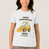 T-shirt voor verjaardagsjongen onder constructie (Voorkant)