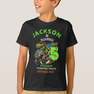 T-shirt voor verjaardagsjongens met dinosaurus mon