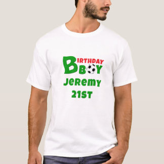 T-shirt voor verjaardagsjongens, voetbalfan, geper