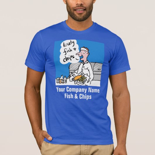 T-Shirt voor vis- en chipwinkels (Voorkant)