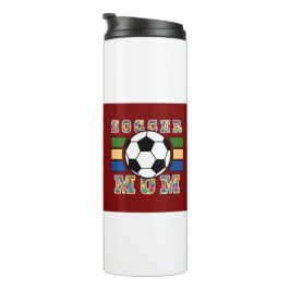 T-shirt voor voetbalmoeder thermosbeker