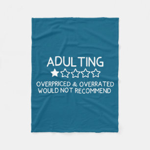 T-shirt voor volwassenen grappig volw 1 sterren re fleece deken
