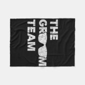 T-shirt voor vrijgezellenfeest bruidegom team Vint Fleece Deken (Voorkant (Horizontaal))