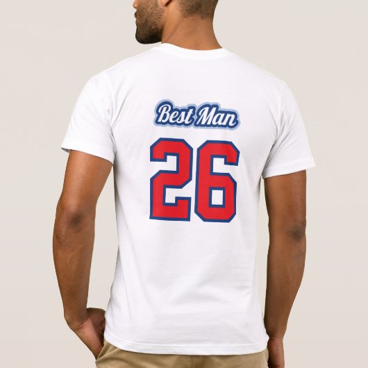 T-shirt voor vrijgezellenfeest honkbal laatste dan (Achterkant)