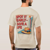 T-shirt voor vroege detectie van melanoom – Kanker (Achterkant)
