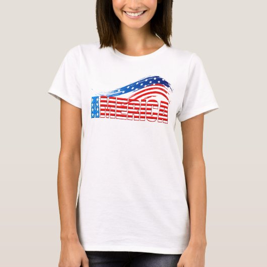T-shirt voor vrouwen - AMERIKA in sterstaven (Voorkant)