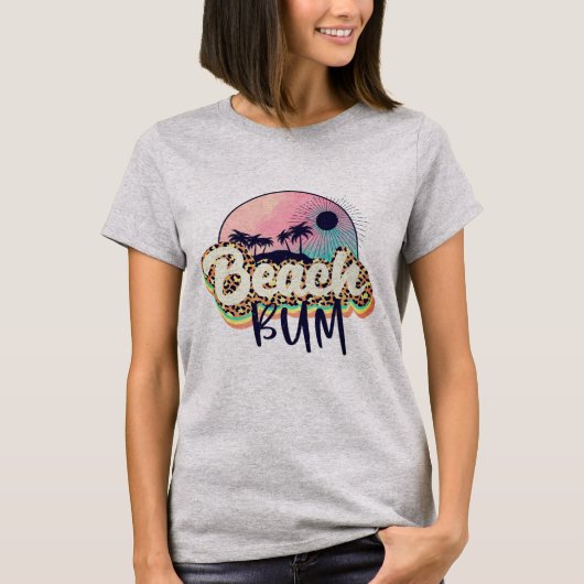 T-shirt voor vrouwen 'Beach Bum' (Voorkant)