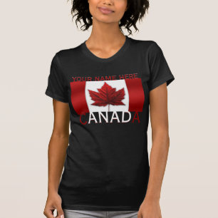 T-shirt voor vrouwen Canada Gepersonaliseerd V-hal