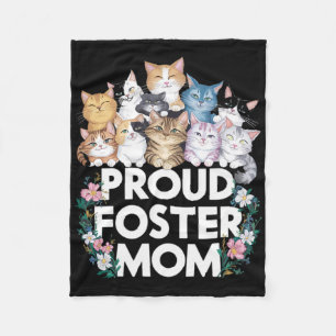 T-shirt voor vrouwen die katten opvangen en adopte fleece deken