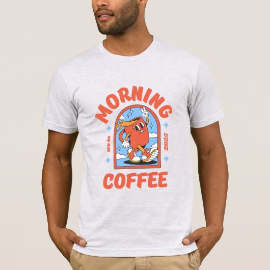 T-shirt voor vrouwen en mannen - Morning Coffee (Voorkant)