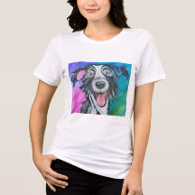 T-SHIRT VOOR VROUWEN MET GELUKKIGE HOND