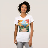 T-shirt voor vrouwen met halve mouw (Voorkant volledig)
