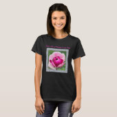 T-shirt voor vrouwen met magenta Magnolia (Voorkant volledig)
