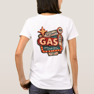 T-shirt voor vrouwen met vintage Americana-motief