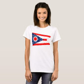T-Shirt voor vrouwen met vlag van de Ohio-staat (Voorkant volledig)