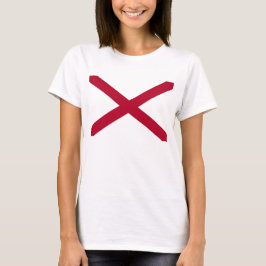 T-Shirt voor vrouwen met vlag van de staat Alabama