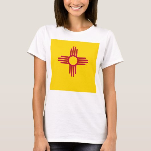T-Shirt voor vrouwen met vlag van de staat New Mex (Voorkant)