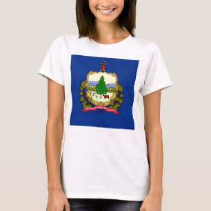 T-Shirt voor vrouwen met vlag van de staat Vermont