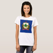 T-Shirt voor vrouwen met vlag van de staat Vermont (Voorkant volledig)