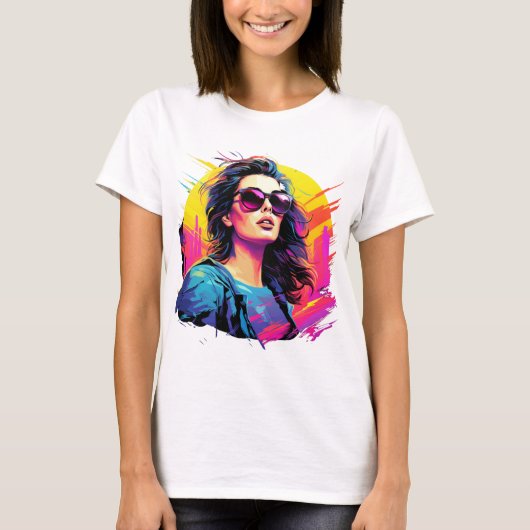 t shirt voor vrouwen "Neon Dream" (Voorkant)