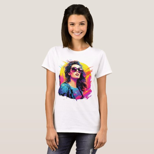 t shirt voor vrouwen "Neon Dream" (Voorkant volledig)