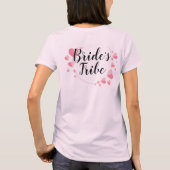 T-shirt voor vrouwen van de bruidsmeisjes roze/zwa (Achterkant)