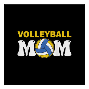 T-shirt voor vrouwen volleybalmoeder Spel Dag Grap Perfect Poster