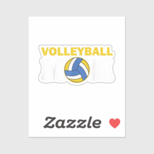 T-shirt voor vrouwen volleybalmoeder Spel Dag Grap Sticker