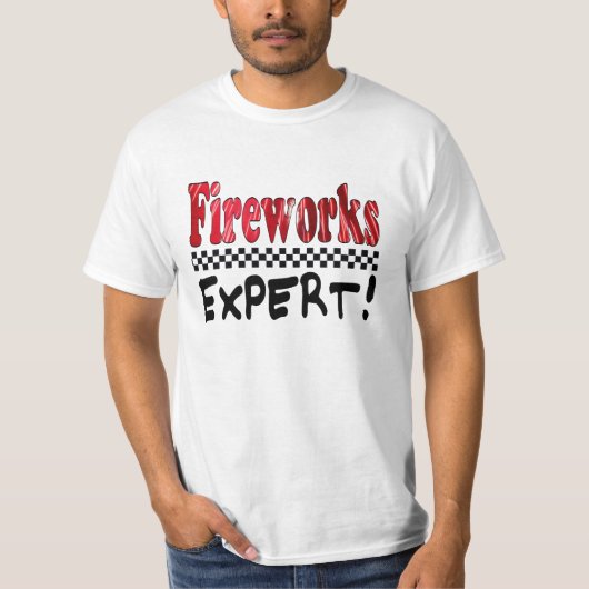 T-shirt voor vuurwerkexpert (Voorkant)