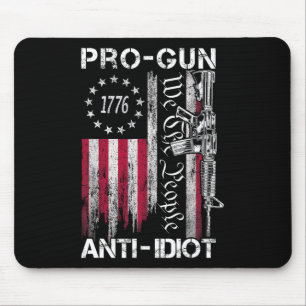 T-shirt voor wapenbezit tegen idioten Vintage Usa- Muismat