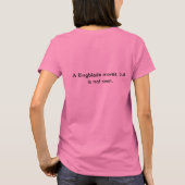 T-shirt voor wasmist - Raindrop - Blauwe tekst voo (Achterkant)