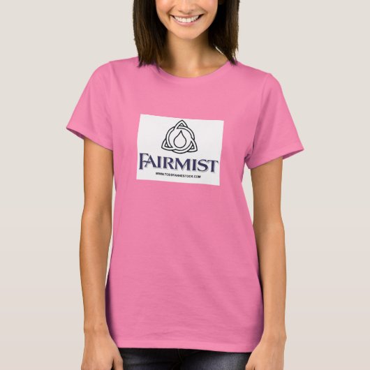 T-shirt voor wasmist - Raindrop - Blauwe tekst voo (Voorkant)