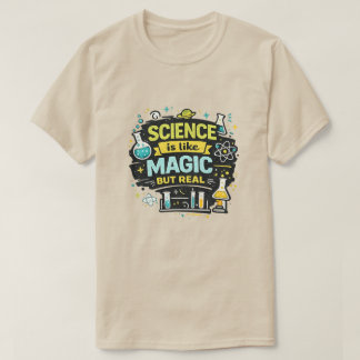 T-shirt voor wetenschapsleraar Magie maar echt leu