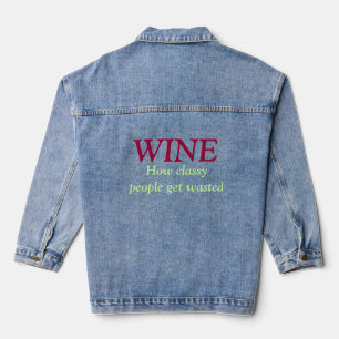 T-shirt voor wijn drinker. denim jacket