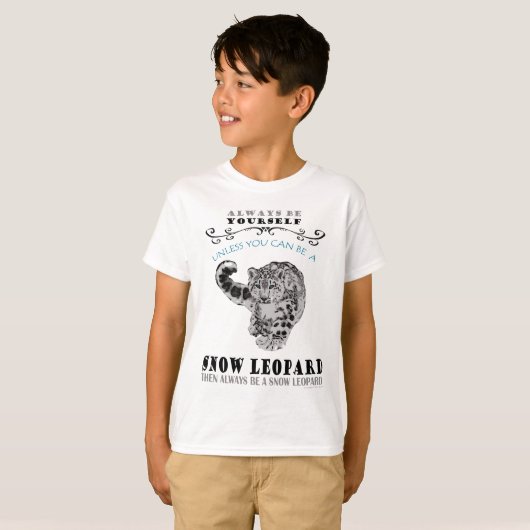 T-shirt voor winterluipaarden - kinder (Voorkant volledig)