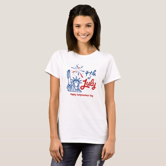 T-shirt voor Women's Independence Day (Voorkant volledig)