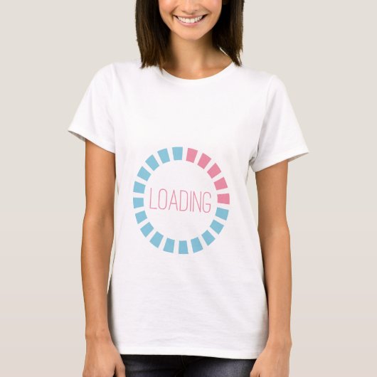 T-shirt voor zwangere vrouwen met 'Loading' (Voorkant)