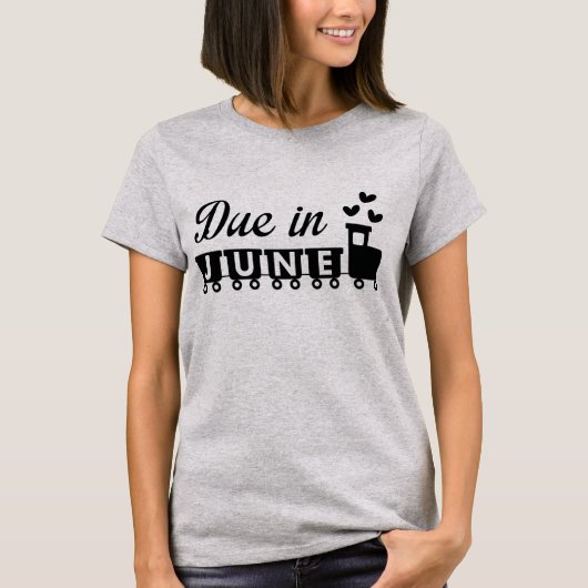 T-shirt voor zwangerschap in juni (Voorkant)