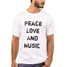 T-Shirt Vrede Liefde en Muziek