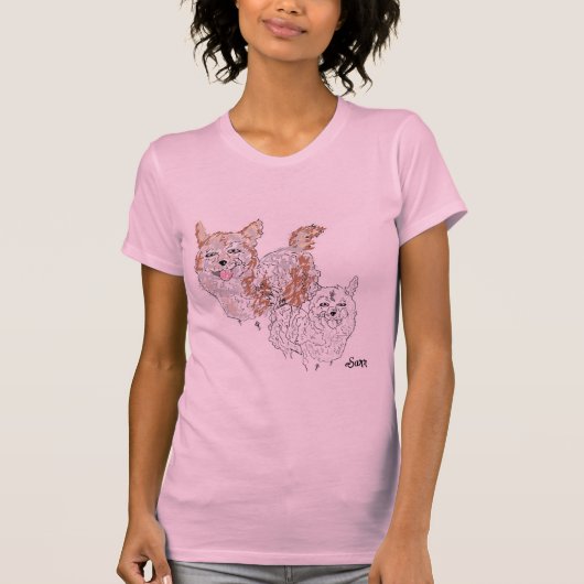 T-shirt : Vriendelijke Pups (Voorkant)