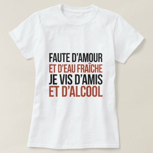 T-shirt Vrienden & Alcohol (Design voorkant)