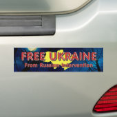 T-SHIRT vrij Oekraïne Bumpersticker (Op auto)
