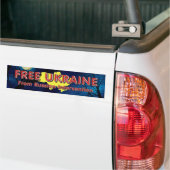 T-SHIRT vrij Oekraïne Bumpersticker (Op Truck)