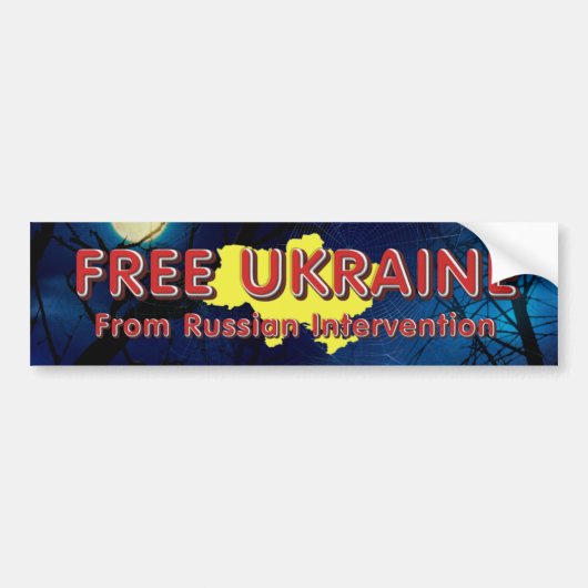 T-SHIRT vrij Oekraïne Bumpersticker (Voorkant)