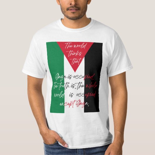 T-shirt Vrij Palestina - Red Gaza T-shirt (Voorkant)